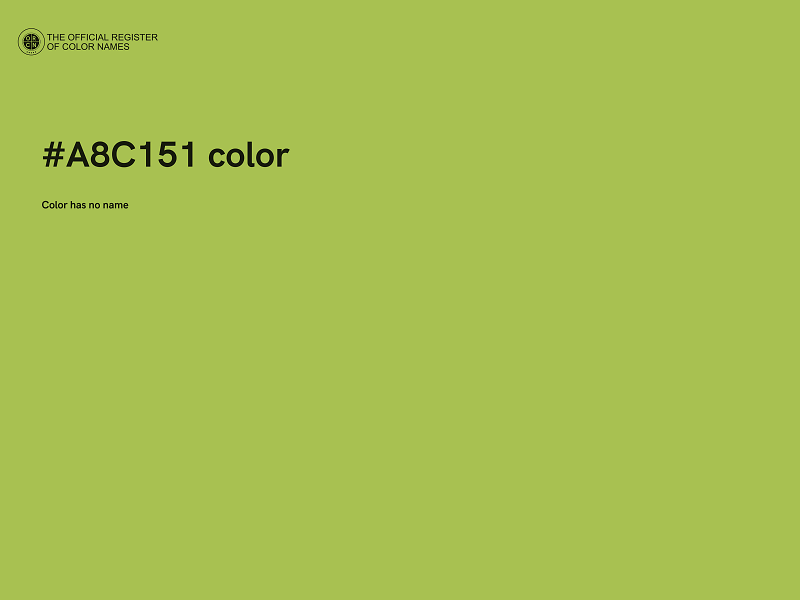 #A8C151 color image