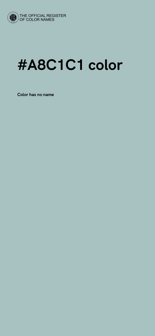 #A8C1C1 color image