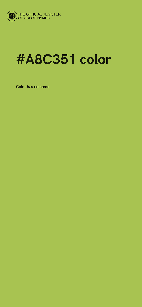 #A8C351 color image