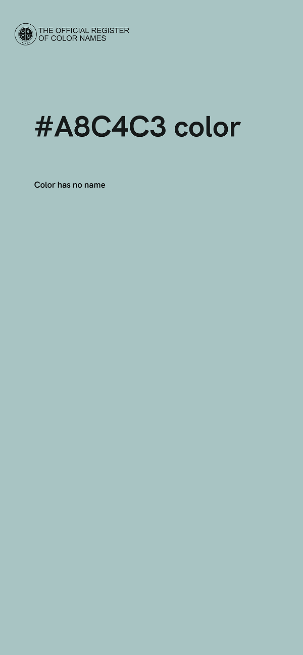 #A8C4C3 color image