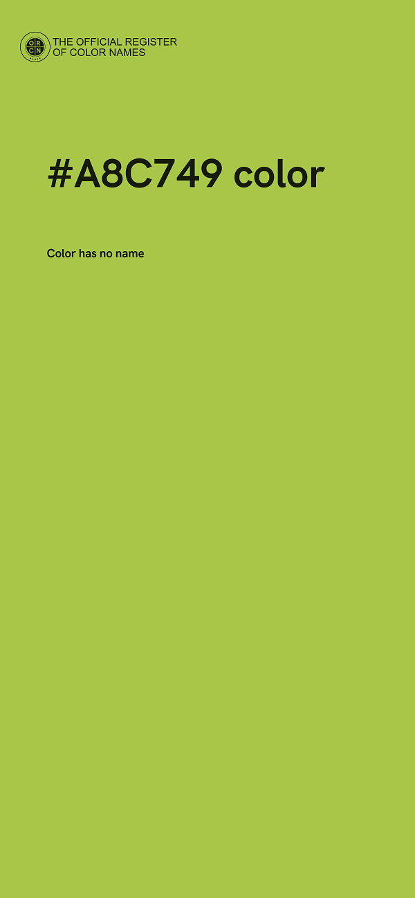 #A8C749 color image