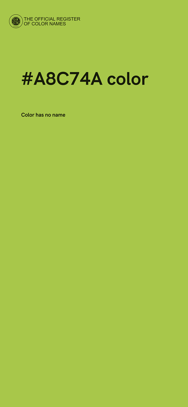 #A8C74A color image
