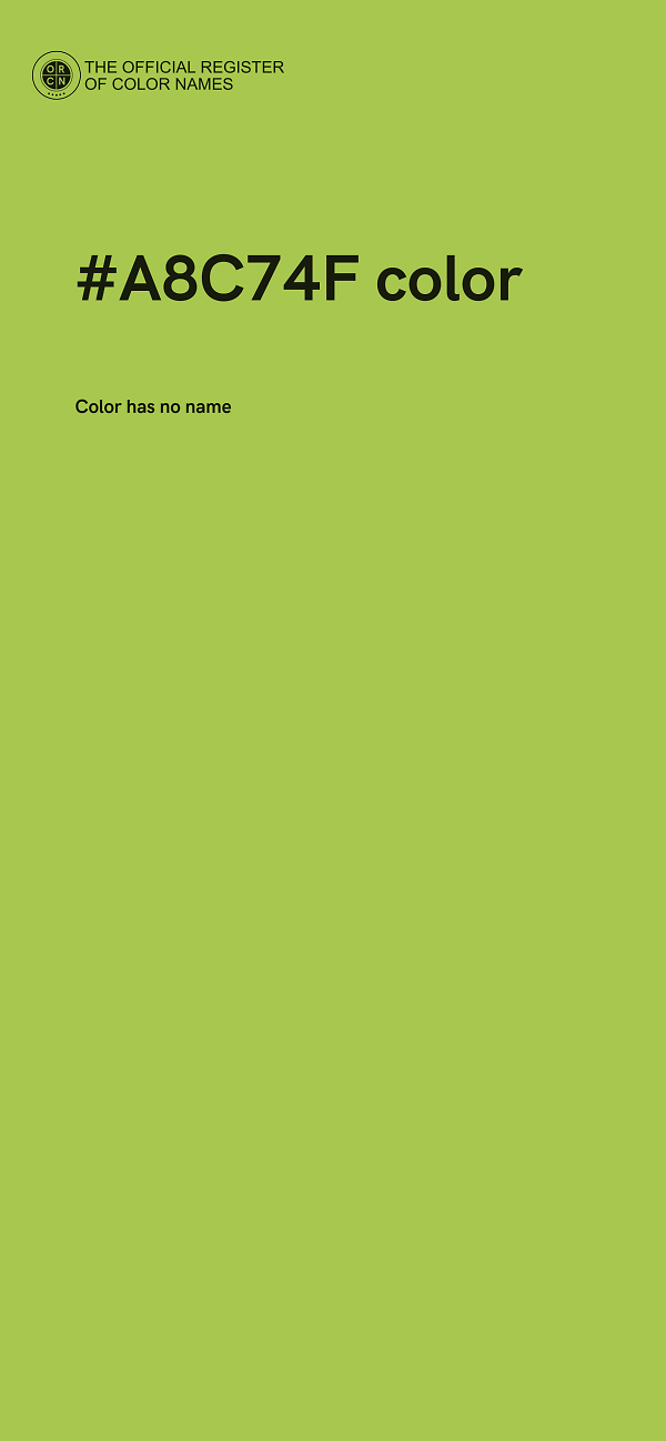 #A8C74F color image