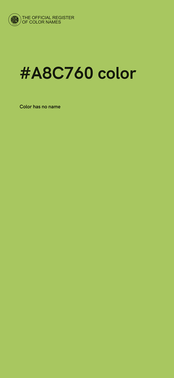 #A8C760 color image