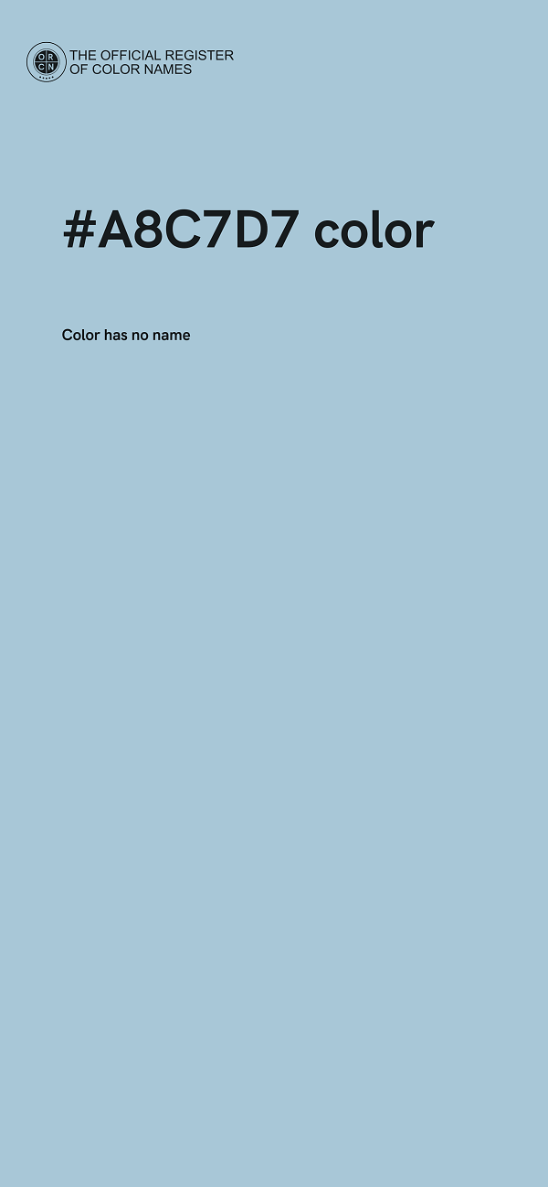 #A8C7D7 color image