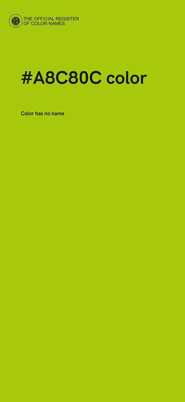 #A8C80C color image