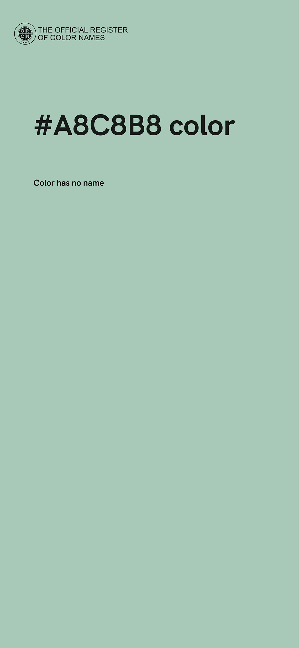 #A8C8B8 color image
