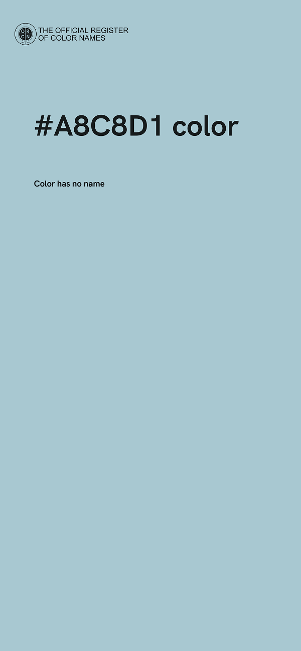 #A8C8D1 color image