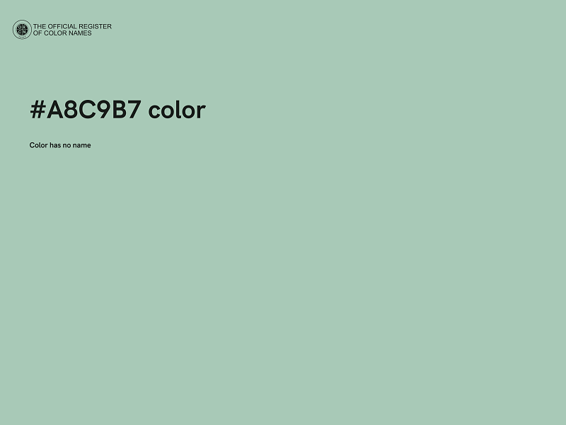 #A8C9B7 color image