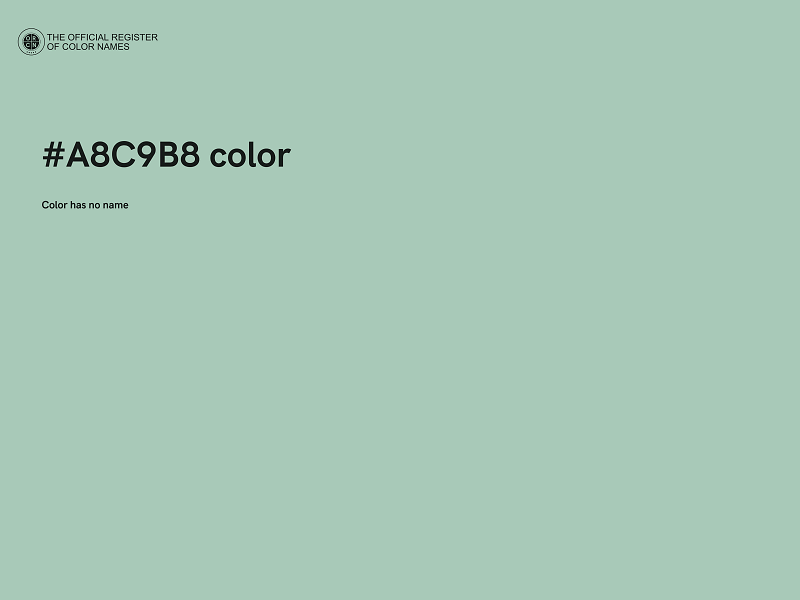 #A8C9B8 color image