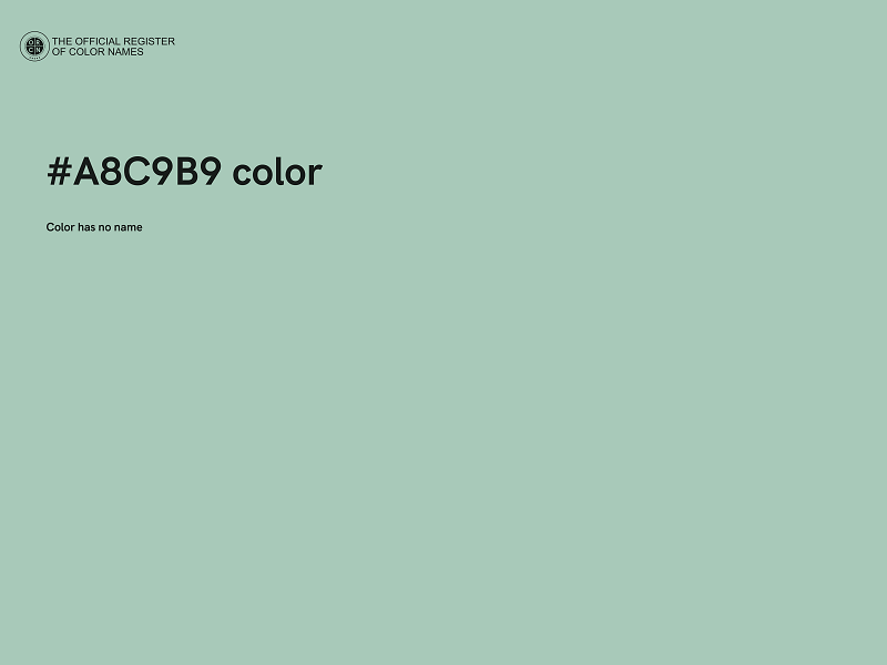 #A8C9B9 color image