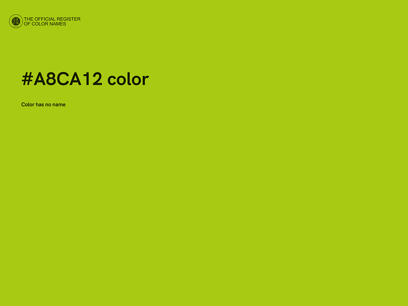 #A8CA12 color image