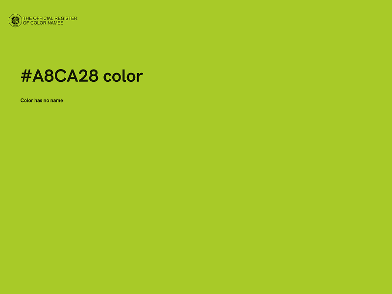 #A8CA28 color image