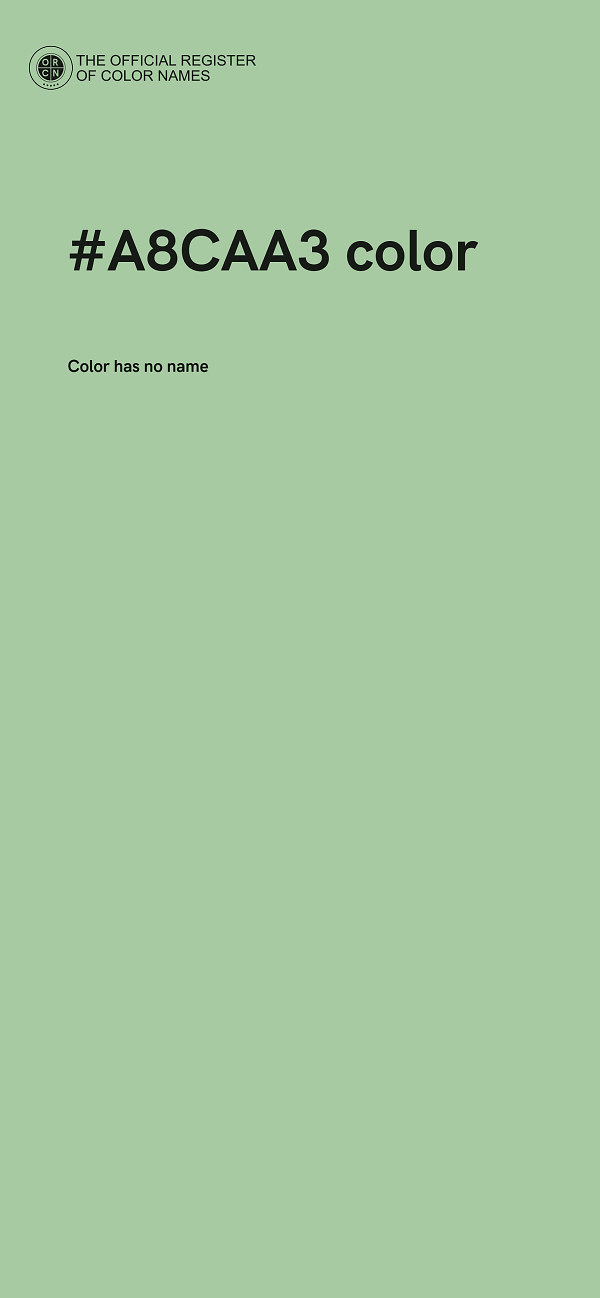 #A8CAA3 color image