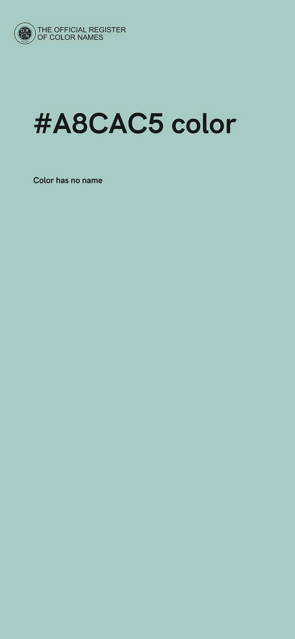 #A8CAC5 color image