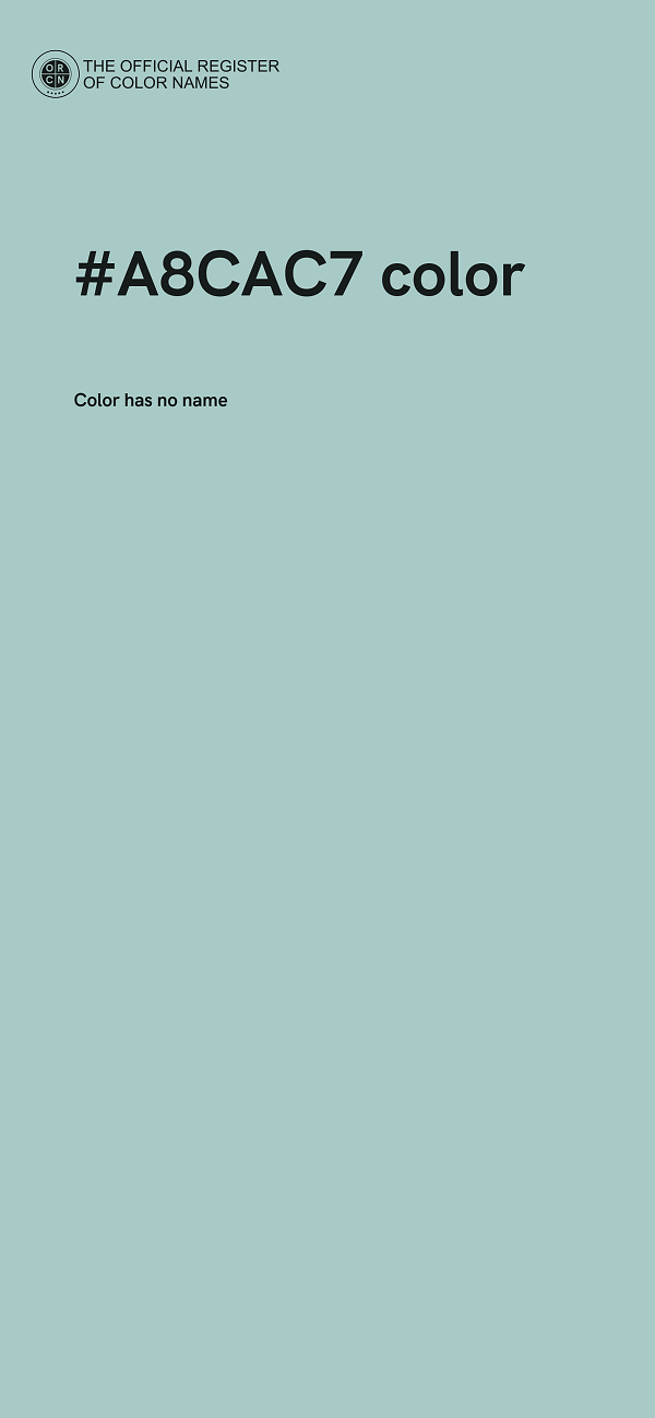 #A8CAC7 color image