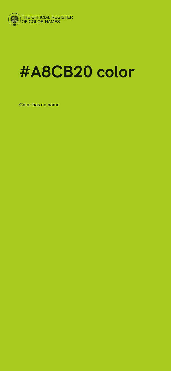 #A8CB20 color image