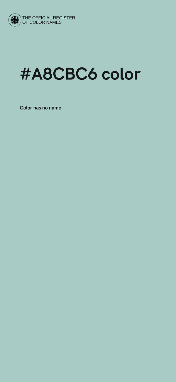 #A8CBC6 color image