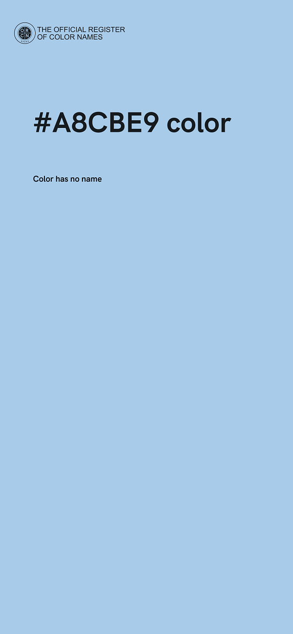 #A8CBE9 color image