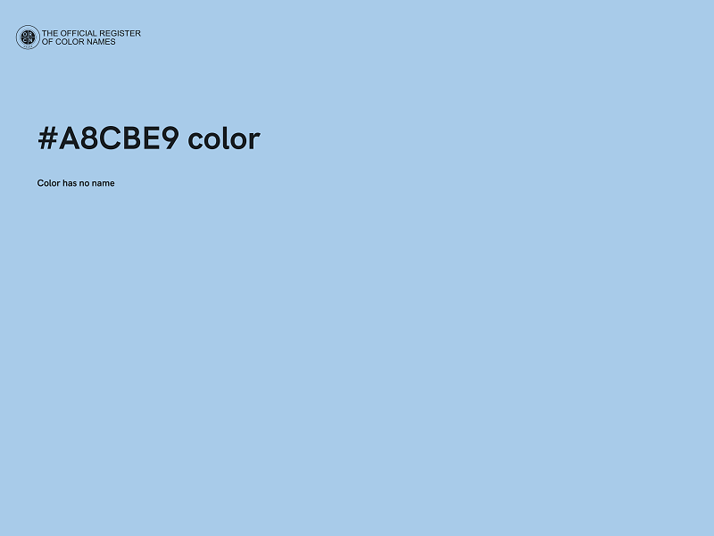 #A8CBE9 color image