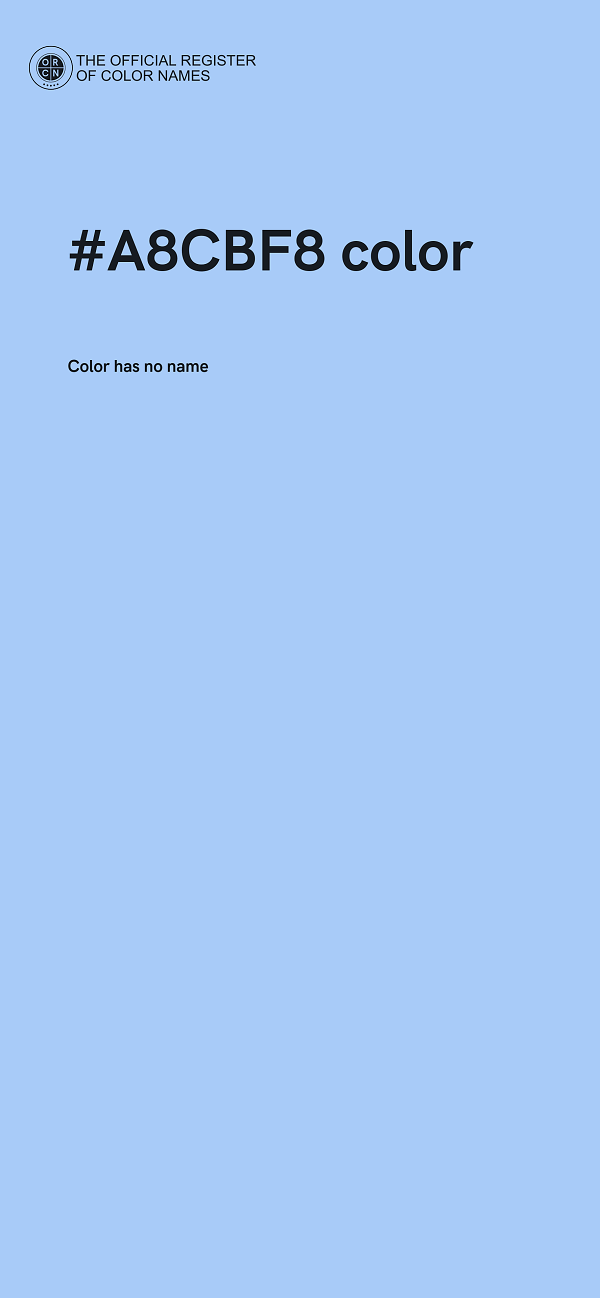 #A8CBF8 color image