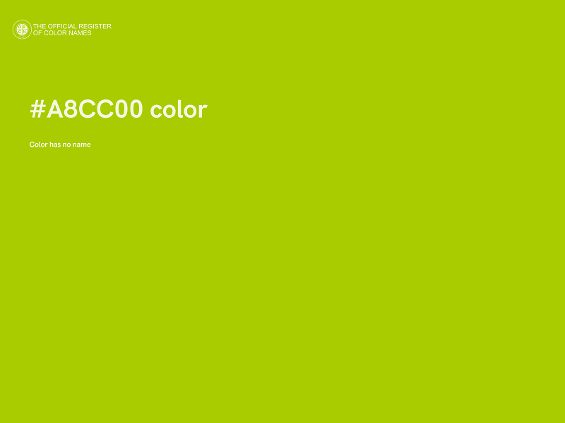#A8CC00 color image