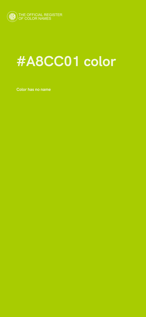 #A8CC01 color image