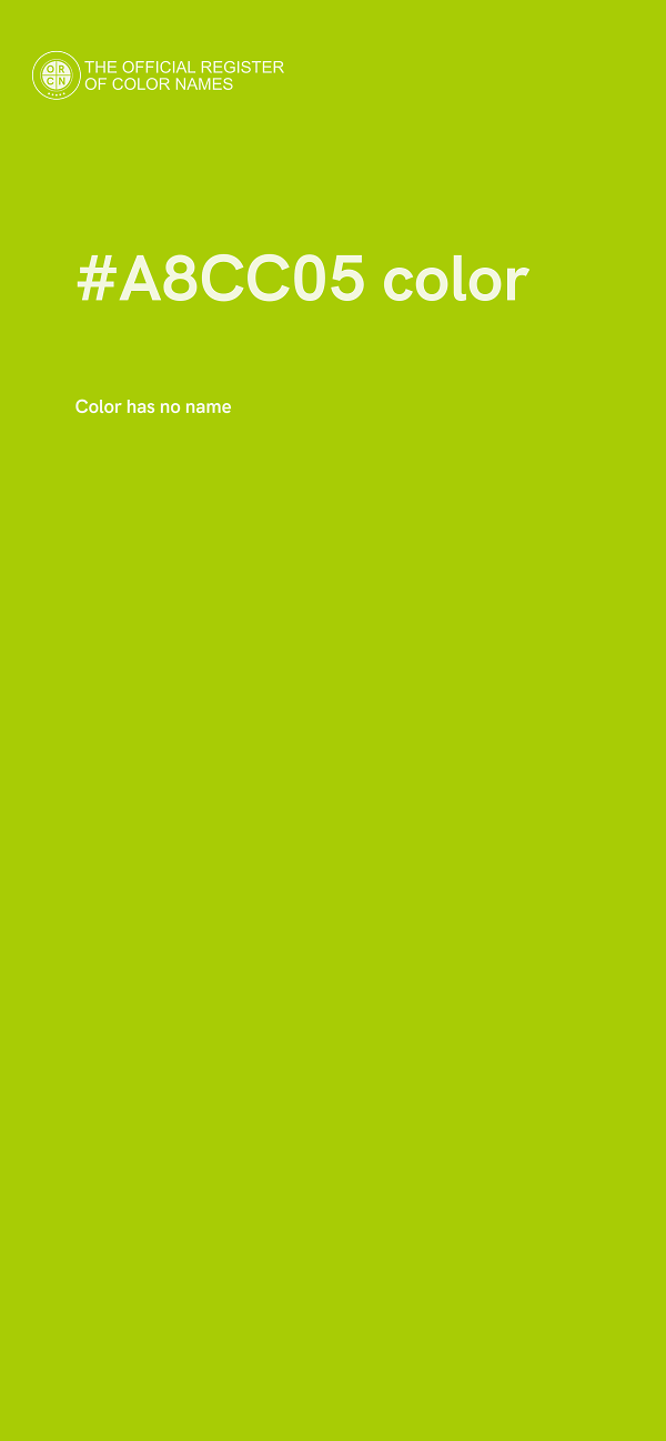 #A8CC05 color image