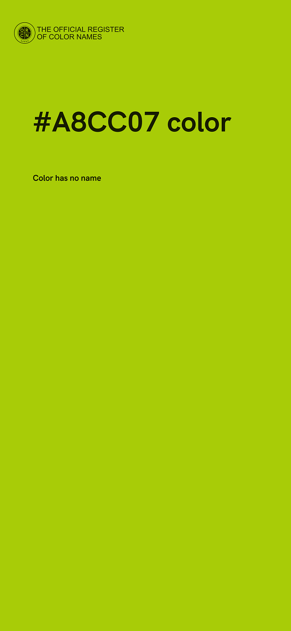 #A8CC07 color image