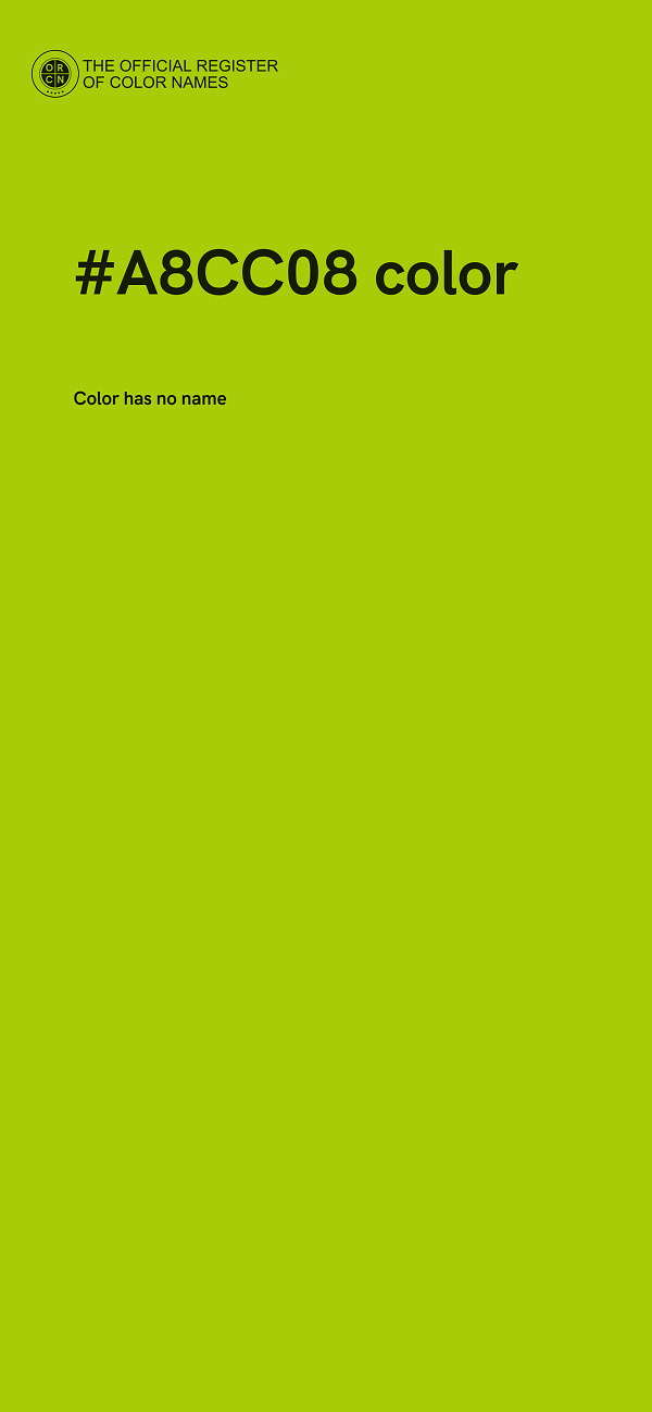 #A8CC08 color image