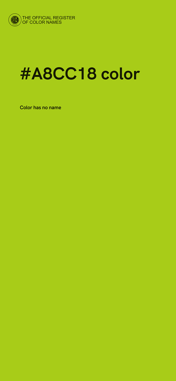 #A8CC18 color image