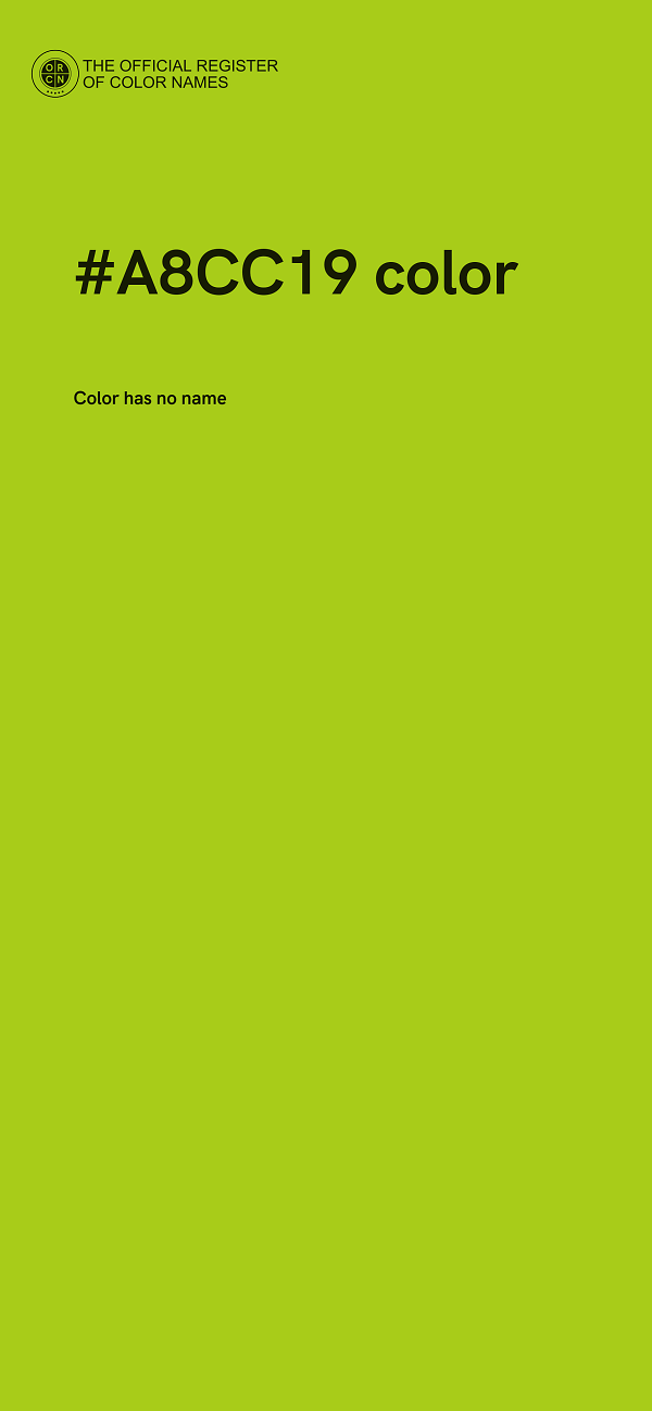#A8CC19 color image