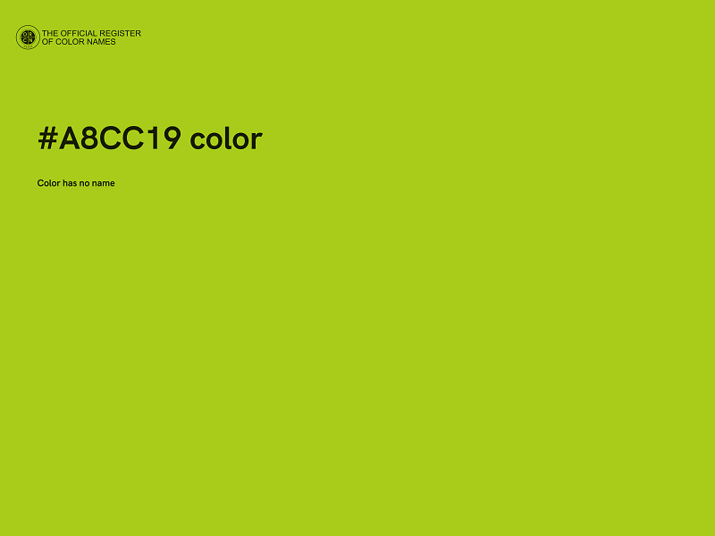#A8CC19 color image