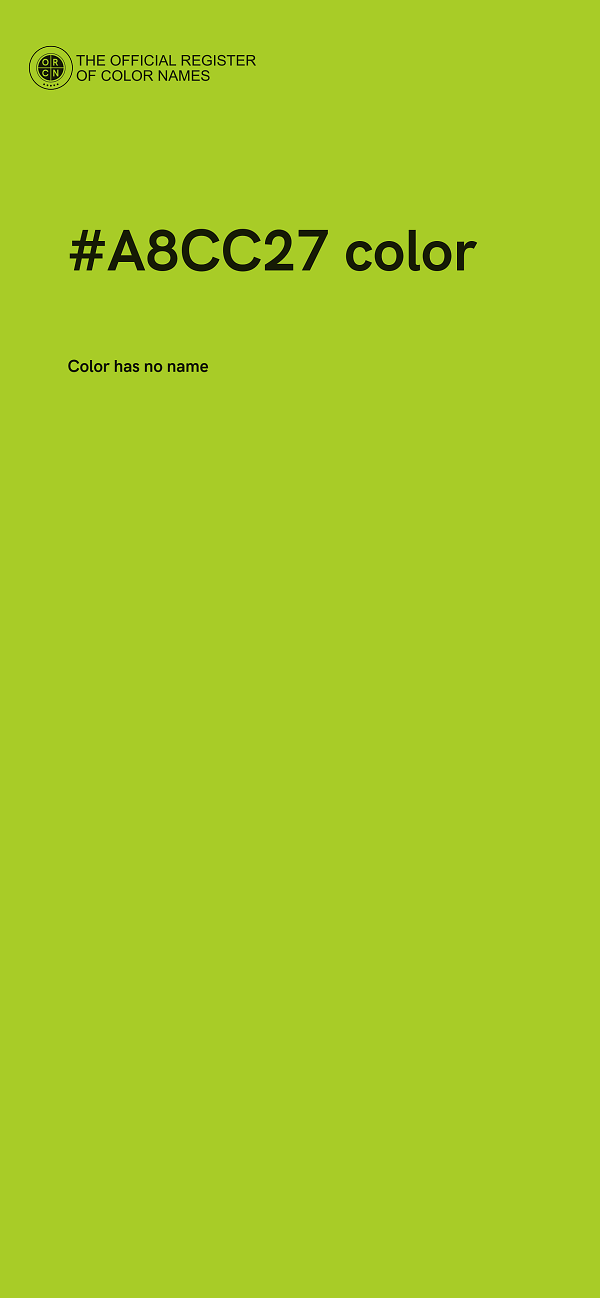 #A8CC27 color image