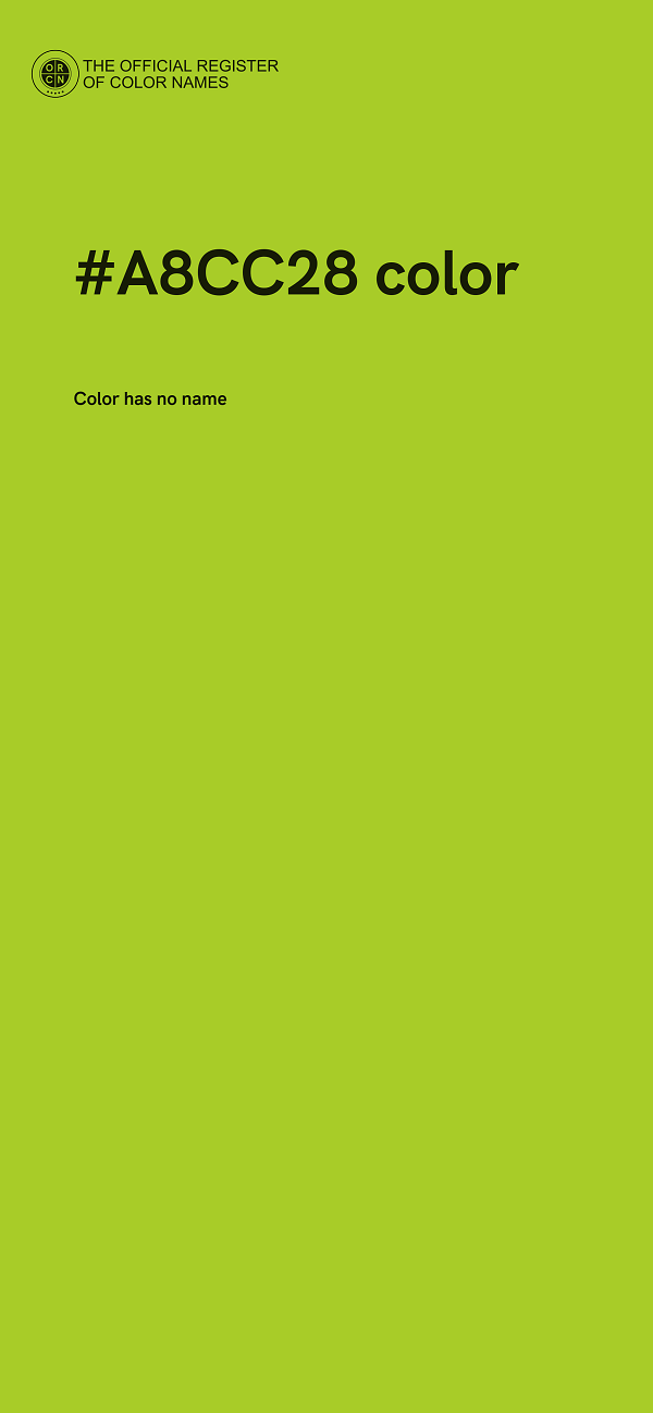 #A8CC28 color image