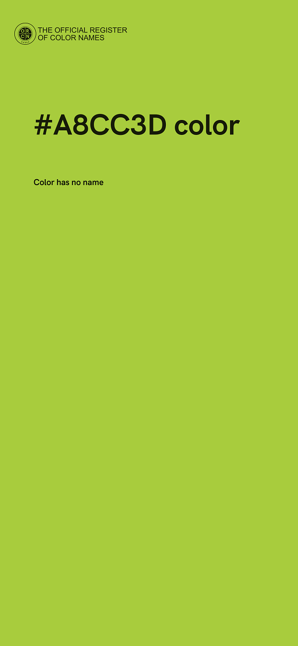 #A8CC3D color image