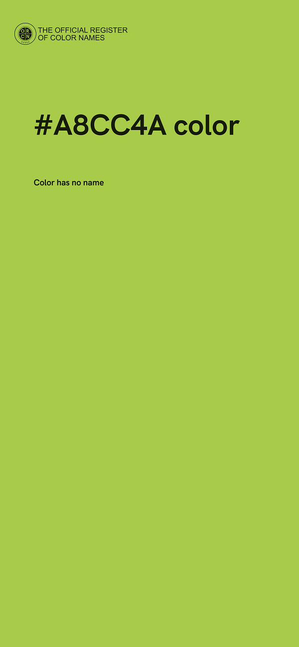 #A8CC4A color image