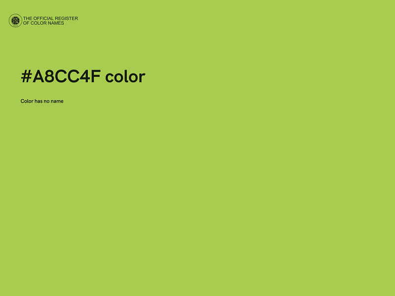 #A8CC4F color image