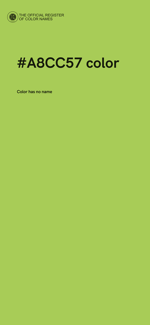 #A8CC57 color image