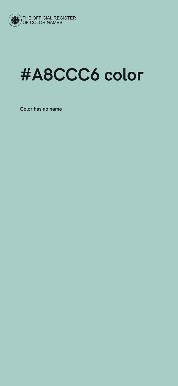 #A8CCC6 color image