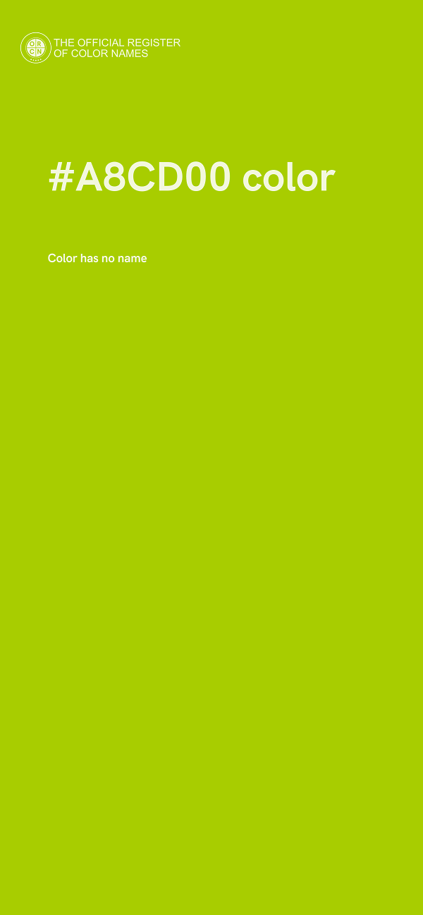 #A8CD00 color image