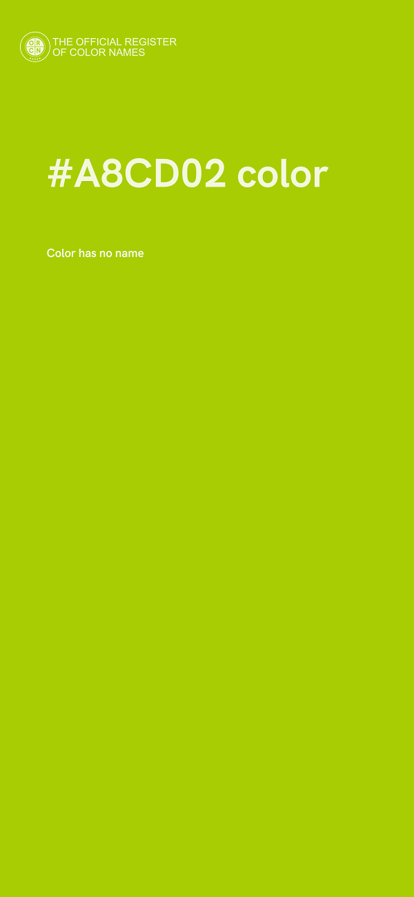 #A8CD02 color image
