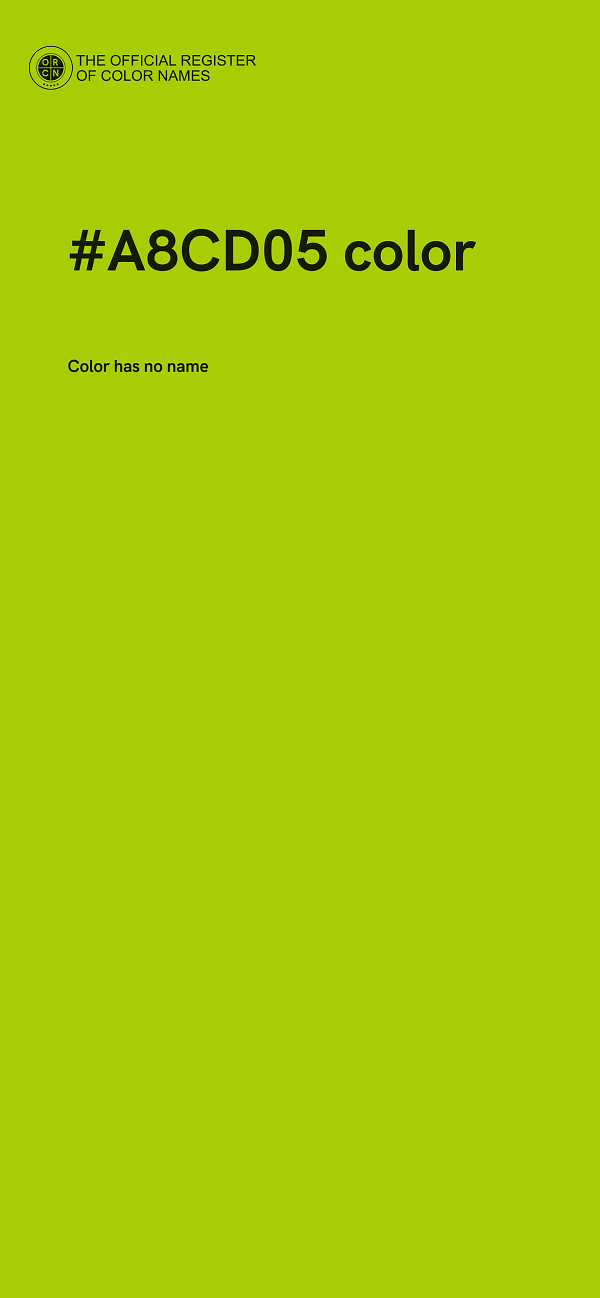 #A8CD05 color image