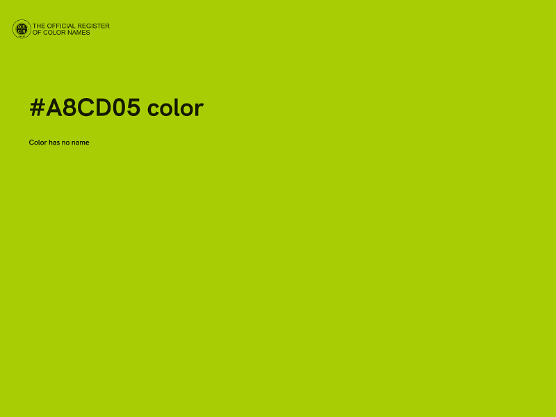 #A8CD05 color image