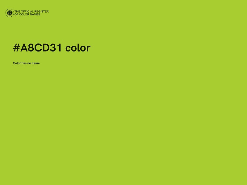 #A8CD31 color image