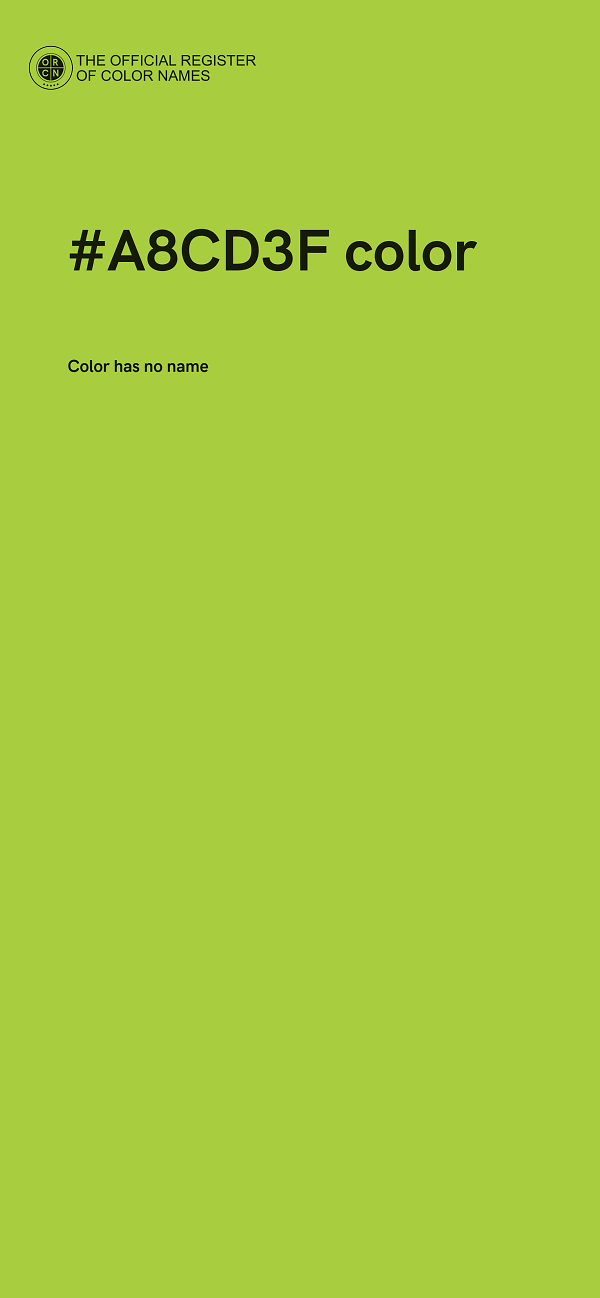 #A8CD3F color image