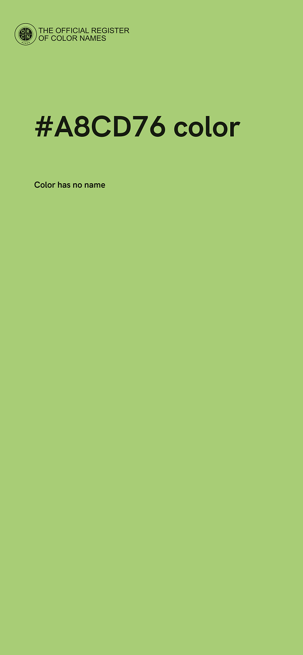 #A8CD76 color image
