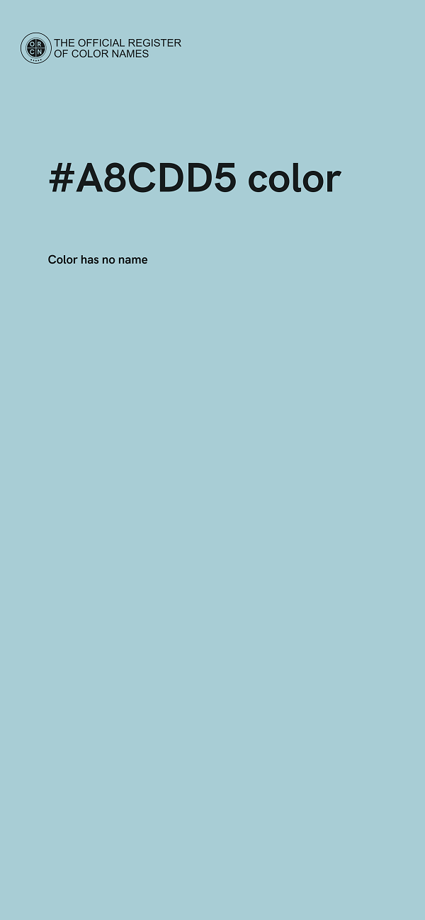 #A8CDD5 color image