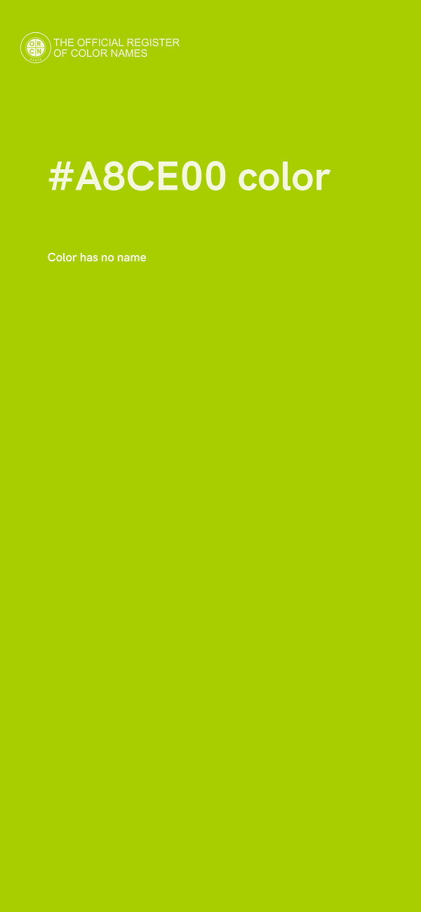 #A8CE00 color image