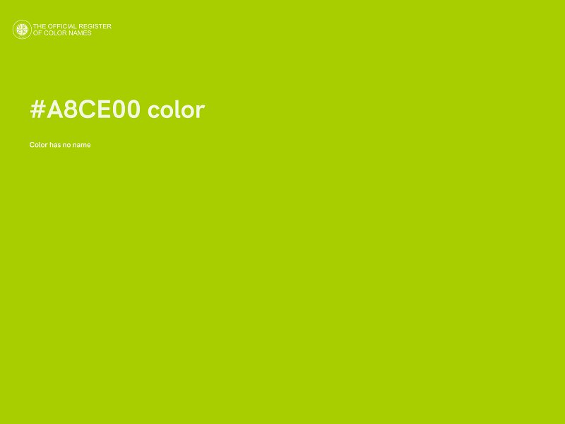 #A8CE00 color image
